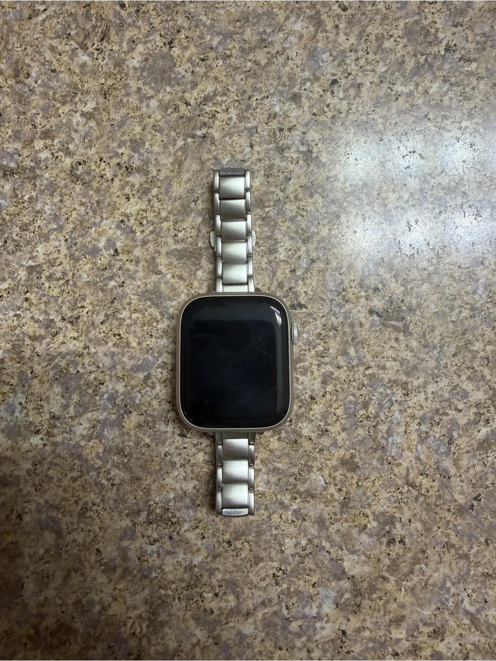 Starlight 45mm Apple Watch with Metal Link Band
